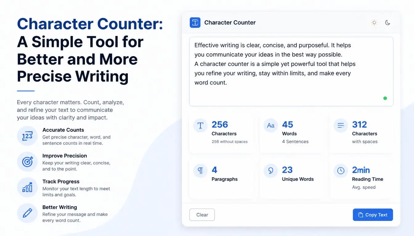 Character Counter: A Simple Tool for Better and More Precise Writing